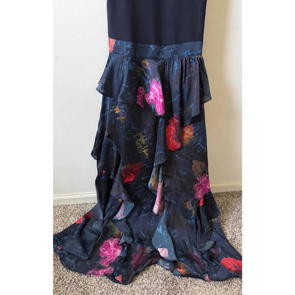 Ted Baker Rowana mixed media midi dress women's size 0 - Picture 3 of 6